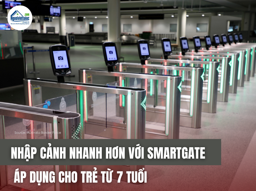 Úc nới lỏng điều kiện SmartGate cho trẻ em