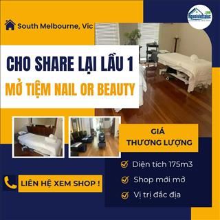Cho share lại lầu 1 để mở tiệm nail hoặc beauty, vị trí đắc địa