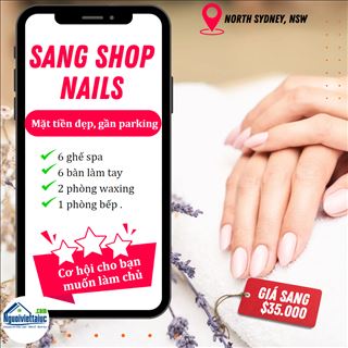 Sang nhượng shop nail tiềm năng, rộng, còn mới ở khu sầm uất