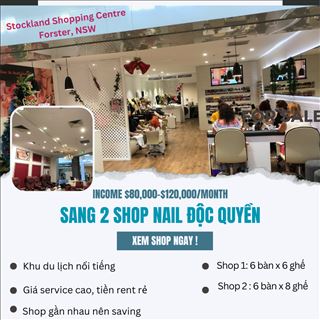 Sang 2 shop nail độc quyền trong Stockland Shopping Centre