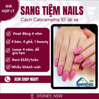 Sang lại tiệm nails cách Cabramatta, NSW 10 phút lái xe, rent rẻ