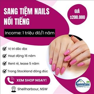 Sang tiệm nail nổi tiếng, income cao vùng Shellharbour, NSW